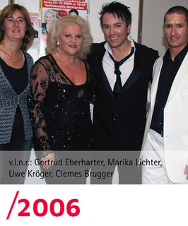 2006: Gertrud Eberharter, Marika Lichter, Uwe Kröger und Clemens Brugger beim Benefizkonzert