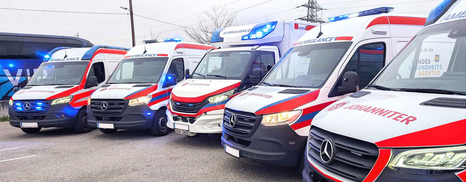 Der Fuhrpark der Johanniter NÖ