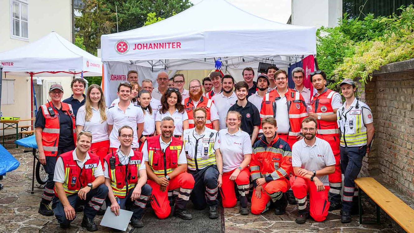 Das Team der Johanniter bei der Einsatzbesprechung zum Kirtag.